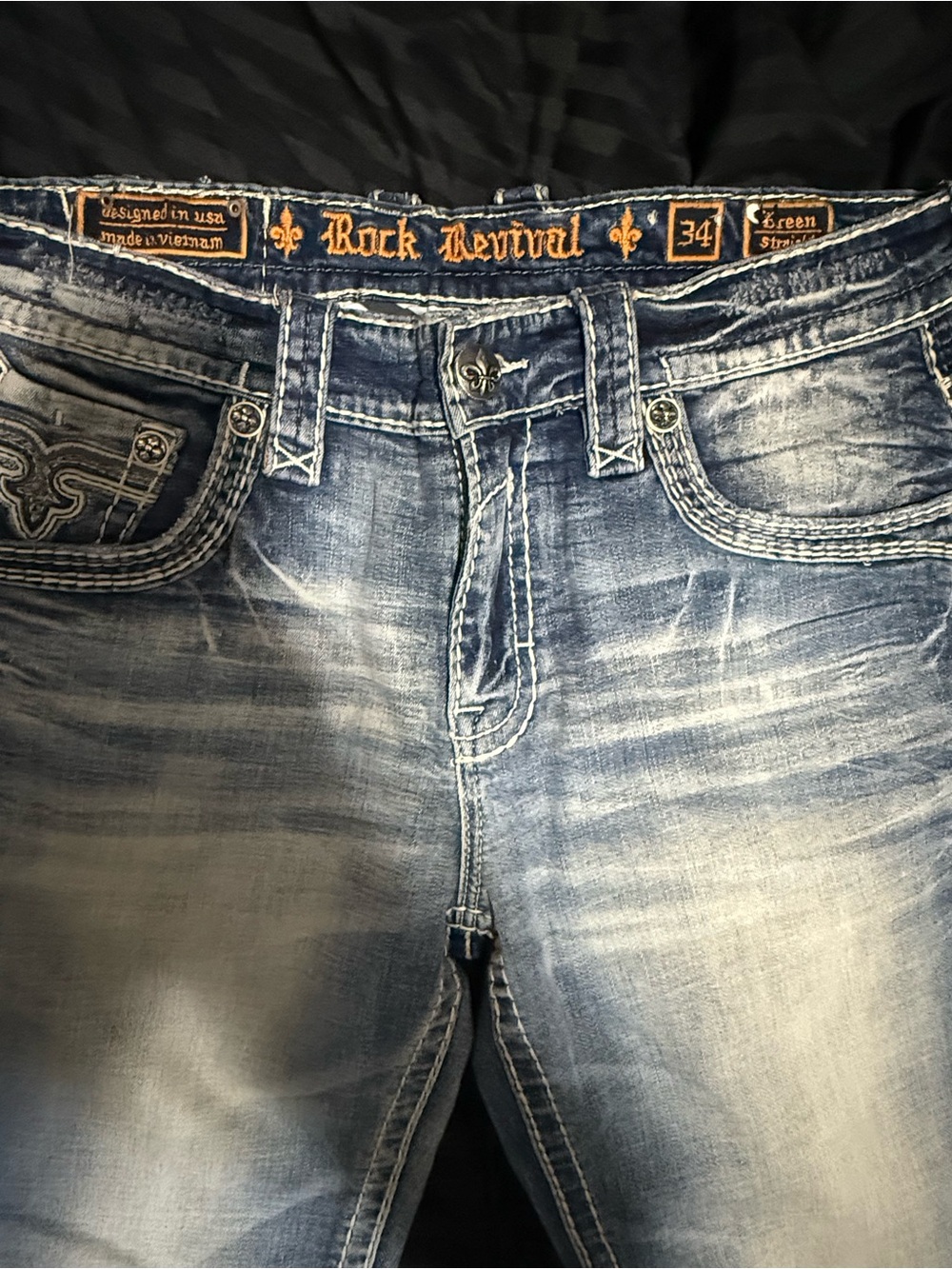 Rock Revival Green Straight Jeans - Picture 3 of 6